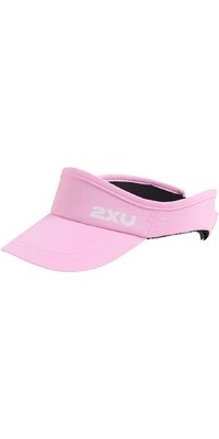 2024 2XU Run Visor UQ5686f - Pastel Pink / White